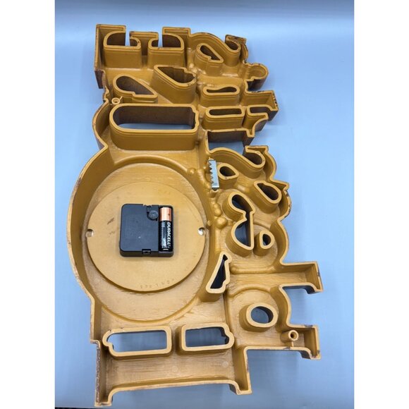 Vtg Burwood 80s Wall Clock Faux Wood "Bless This House" Quartz Movement - Picture 8 of 10